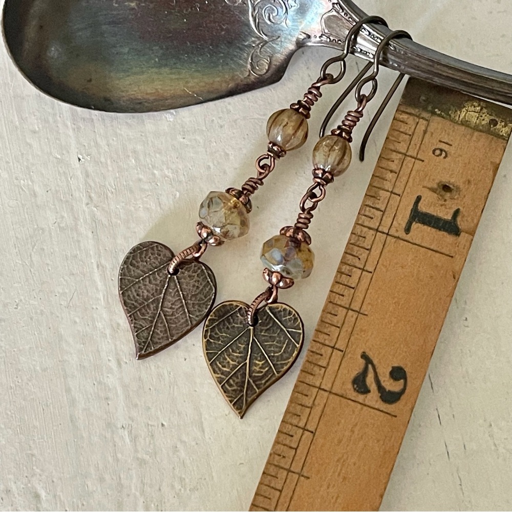 Artisan Earrings - “Spoonful of Honey” Dangles - Picture 6 of 8
